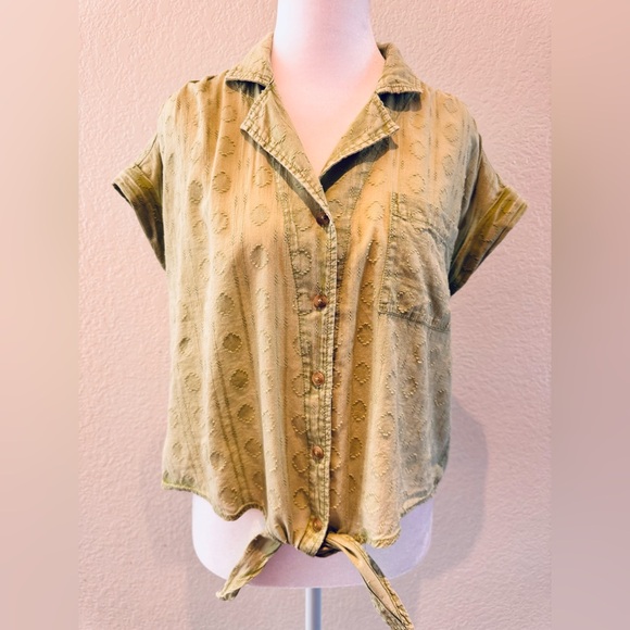 Anthropologie – Pilcro “The Cammie” Surf Blouse – Green – Size Small - Picture 12 of 16